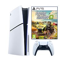 Игровая приставка Sony PlayStation 5 Slim + Farming Simulator 2025