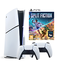 Игровая приставка Sony PlayStation 5 Slim + Split Fiction (PS5) Цифровая версия 2 геймпада